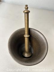 MaxSold Auction: Brass Mortar and Pestle with Aged Patina - San Jose (California, USA) SELLER MANAGED Downsizing Online Auction - East Humboldt Street