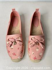 MaxSold Auction: Coach Pink Floral Espadrille, Size 7 - San Jose (California, USA) SELLER MANAGED Downsizing Online Auction - East Humboldt Street