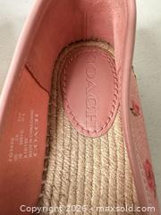 MaxSold Auction: Coach Pink Floral Espadrille, Size 7 - San Jose (California, USA) SELLER MANAGED Downsizing Online Auction - East Humboldt Street