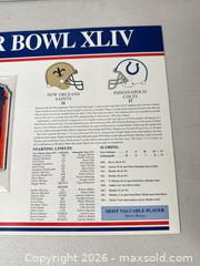 MaxSold Auction: Commemorative Patch Display — Super Bowl XLIV (2010) - San Jose (California, USA) SELLER MANAGED Downsizing Online Auction - East Humboldt Street