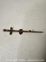 MaxSold Auction: Delta Sigma Sterling Silver Stick Pin with Red Glass Stone - San Jose (California, USA) SELLER MANAGED Downsizing Online Auction - East Humboldt Street