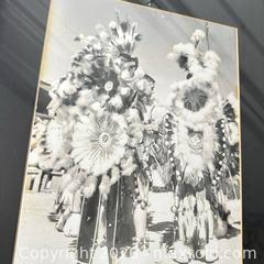 MaxSold Auction: Framed Black & White Photograph of Indigenous American Dancers, Signed - San Jose (California, USA) SELLER MANAGED Downsizing Online Auction - East Humboldt Street