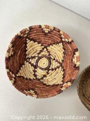 MaxSold Auction: Handmade Small Geometric Woven Grass Baskets, Set of 2 - San Jose (California, USA) SELLER MANAGED Downsizing Online Auction - East Humboldt Street