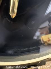 MaxSold Auction: Howard Miller Mid-Century Brass Table/Desk Clock - San Jose (California, USA) SELLER MANAGED Downsizing Online Auction - East Humboldt Street