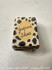 MaxSold Auction: Limoges Porcelain Trinket Box, Leopard Animal Print - San Jose (California, USA) SELLER MANAGED Downsizing Online Auction - East Humboldt Street