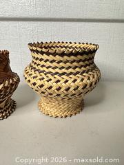 MaxSold Auction: Pair of Small Natural Wicker Decorative Baskets - San Jose (California, USA) SELLER MANAGED Downsizing Online Auction - East Humboldt Street