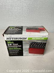 MaxSold Auction: Pittsburgh 36pc 3/8 inch Letter & Number Stamping Set - San Jose (California, USA) SELLER MANAGED Downsizing Online Auction - East Humboldt Street