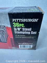 MaxSold Auction: Pittsburgh 36pc 3/8 inch Letter & Number Stamping Set - San Jose (California, USA) SELLER MANAGED Downsizing Online Auction - East Humboldt Street