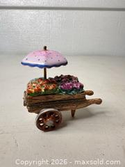 MaxSold Auction: Rochard Limoges Hand-Painted Pink Umbrella Trinket Box - San Jose (California, USA) SELLER MANAGED Downsizing Online Auction - East Humboldt Street