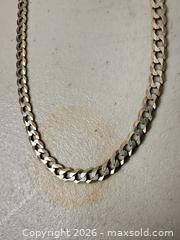 MaxSold Auction: Sterling Silver Curb Chain Necklace Made in Italy, 20–24 in - San Jose (California, USA) SELLER MANAGED Downsizing Online Auction - East Humboldt Street