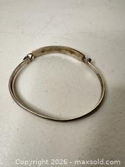 MaxSold Auction: Sterling Silver Turquoise Inlay Bangle Bracelet - San Jose (California, USA) SELLER MANAGED Downsizing Online Auction - East Humboldt Street