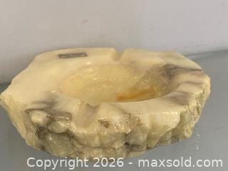 MaxSold Auction: Vintage Hand Carved Italian Genuine Alabaster Ashtray 1960's - St. Catharines (Ontario, Canada) SELLER MANAGED Estate Sale Online Auction - Monique Crescent