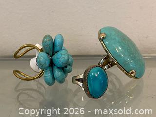 MaxSold Auction: Vintage Howlite Turquoise Ring Lot - St. Catharines (Ontario, Canada) SELLER MANAGED Estate Sale Online Auction - Monique Crescent