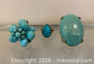 MaxSold Auction: Vintage Howlite Turquoise Ring Lot - St. Catharines (Ontario, Canada) SELLER MANAGED Estate Sale Online Auction - Monique Crescent