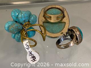 MaxSold Auction: Vintage Howlite Turquoise Ring Lot - St. Catharines (Ontario, Canada) SELLER MANAGED Estate Sale Online Auction - Monique Crescent