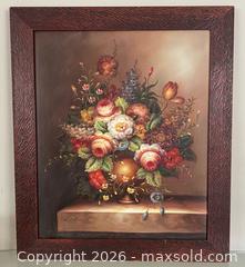 MaxSold Auction: Vintage Still Life Oil on Canvas Framed Signed M. Aaron  - St. Catharines (Ontario, Canada) SELLER MANAGED Estate Sale Online Auction - Monique Crescent