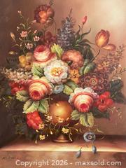 MaxSold Auction: Vintage Still Life Oil on Canvas Framed Signed M. Aaron  - St. Catharines (Ontario, Canada) SELLER MANAGED Estate Sale Online Auction - Monique Crescent