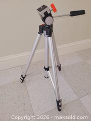 MaxSold Auction: Adjustable Camera Tripod w/ Pan-Tilt Head – Aluminum, Quick-Release Plate  - Stow (Massachusetts, USA) SELLER MANAGED Downsizing Online Auction - Great Road