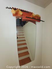 MaxSold Auction: Joel Evett One-of-a-Kind Contemporary Mirror – Teak w/ Gilded & Ebonized Maple - Stow (Massachusetts, USA) SELLER MANAGED Downsizing Online Auction - Great Road