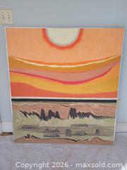 MaxSold Auction: Kenneth Evett Original Oil Painting – Abstract Western Landscape / Sunset - Stow (Massachusetts, USA) SELLER MANAGED Downsizing Online Auction - Great Road
