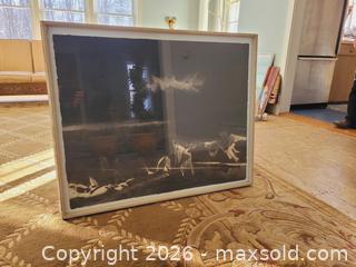 MaxSold Auction: Kenneth Evett Sumi Ink Abstract Landscape – Framed Under Glass - Stow (Massachusetts, USA) SELLER MANAGED Downsizing Online Auction - Great Road