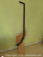 MaxSold Auction: One-of-a-Kind Artist “Artifact” Sculpture / Ritual Staff – Rosewood & Maple Hidden Civilization Concept Piece - Stow (Massachusetts, USA) SELLER MANAGED Downsizing Online Auction - Great Road