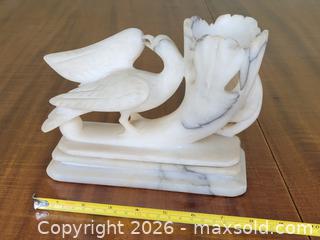 MaxSold Auction: Vintage Italian Carved Alabaster/Stone Swan Planter/Vase  - Stow (Massachusetts, USA) SELLER MANAGED Downsizing Online Auction - Great Road