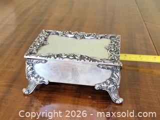MaxSold Auction: Vintage Sterling Silver Ornate Footed Jewelry/Trinket Box – Rectangular - Stow (Massachusetts, USA) SELLER MANAGED Downsizing Online Auction - Great Road
