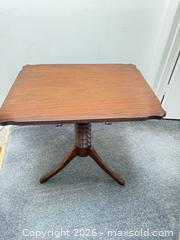 MaxSold Auction: Antique Victorian mahogany tilt top table - Toronto (Ontario, Canada) SELLER MANAGED Downsizing Online Auction - Tennis Crescent
