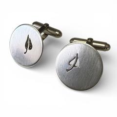 MaxSold Auction: Sterling silver round cuff links with leaf cut outs - Toronto (Ontario, Canada) SELLER MANAGED Downsizing Online Auction - Tennis Crescent