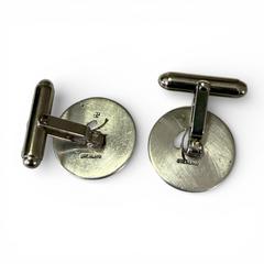 MaxSold Auction: Sterling silver round cuff links with leaf cut outs - Toronto (Ontario, Canada) SELLER MANAGED Downsizing Online Auction - Tennis Crescent