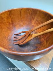 MaxSold Auction: Wood Salad bowl and with tongs - Toronto (Ontario, Canada) SELLER MANAGED Downsizing Online Auction - Tennis Crescent