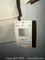 MaxSold Auction: $50 TAG NWT BOYS 2T 3 PIECE TAN STRIPED SEERSUCKER SHORTS SET EASTER OR HOLIDAY  - Warwick Township (Pennsylvania, USA) SELLER MANAGED Estate Sale Online Auction - Crocker Lane