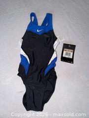 MaxSold Auction: $76 TAG NWT GIRLS SIZE 4/5 TODDLER (20) NIKE BLUE WHITE BLACK ONE PIECE SWIMSUIT SWIM TEAM - Warwick Township (Pennsylvania, USA) SELLER MANAGED Estate Sale Online Auction - Crocker Lane