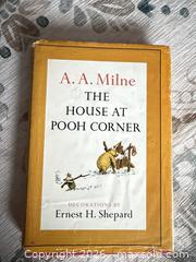 MaxSold Auction: A.A. Milne THE HOUSE AT POOH CORNER DECORATIONS BY ERNEST H. SHEPHARD HARDBACK BOOK  - Warwick Township (Pennsylvania, USA) SELLER MANAGED Estate Sale Online Auction - Crocker Lane