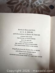 MaxSold Auction: A.A. Milne THE HOUSE AT POOH CORNER DECORATIONS BY ERNEST H. SHEPHARD HARDBACK BOOK  - Warwick Township (Pennsylvania, USA) SELLER MANAGED Estate Sale Online Auction - Crocker Lane