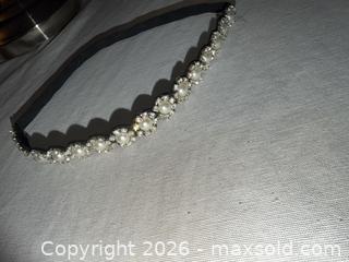 MaxSold Auction: BLACK STRETCHY BAND PEARL & DIAMOND HEADBAND  - Warwick Township (Pennsylvania, USA) SELLER MANAGED Estate Sale Online Auction - Crocker Lane