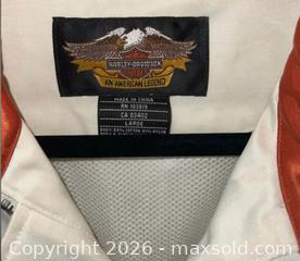 MaxSold Auction: HARLEY DAVIDSON CREAM LADIES LARGE BIKER JACKET EUC  - Warwick Township (Pennsylvania, USA) SELLER MANAGED Estate Sale Online Auction - Crocker Lane