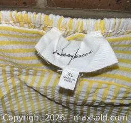 MaxSold Auction: JOHNNY BECCA LADIES XL FUN YELLOW & WHITE CUTE SEERSUCKER LONG DRESS  - Warwick Township (Pennsylvania, USA) SELLER MANAGED Estate Sale Online Auction - Crocker Lane