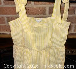 MaxSold Auction: JOHNNY BECCA LADIES XL FUN YELLOW & WHITE CUTE SEERSUCKER LONG DRESS  - Warwick Township (Pennsylvania, USA) SELLER MANAGED Estate Sale Online Auction - Crocker Lane