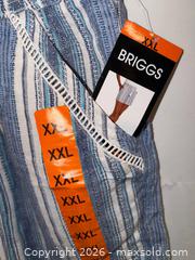 MaxSold Auction: NWT LADIES PLUS SIZE XXL BRIGGS BLUE & WHITE STRIPED STRETCH WAIST COMFY SHORTS  - Warwick Township (Pennsylvania, USA) SELLER MANAGED Estate Sale Online Auction - Crocker Lane