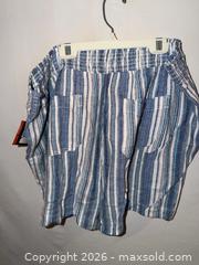 MaxSold Auction: NWT LADIES PLUS SIZE XXL BRIGGS BLUE & WHITE STRIPED STRETCH WAIST COMFY SHORTS  - Warwick Township (Pennsylvania, USA) SELLER MANAGED Estate Sale Online Auction - Crocker Lane