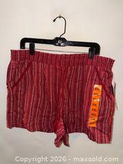 MaxSold Auction: NWT LADIES PLUS SIZE XXL BRIGGS BURGUNDY STRIPED STRETCH WAIST COMFY SHORTS  - Warwick Township (Pennsylvania, USA) SELLER MANAGED Estate Sale Online Auction - Crocker Lane