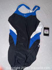 MaxSold Auction: NWT LADIES SIZE 12 NIKE BLUE WHITE BLACK ONE PIECE SWIMSUIT SWIM TEAM SUIT  - Warwick Township (Pennsylvania, USA) SELLER MANAGED Estate Sale Online Auction - Crocker Lane