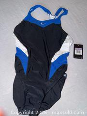 MaxSold Auction: NWT LADIES SIZE 12 NIKE BLUE WHITE BLACK ONE PIECE SWIMSUIT SWIM TEAM SUIT  - Warwick Township (Pennsylvania, USA) SELLER MANAGED Estate Sale Online Auction - Crocker Lane