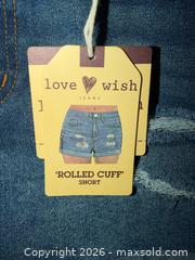 MaxSold Auction: NWT LOVE WISH JEANS LADIES SMALL DARK DENIM ROLLED CUFFED SHORTS  - Warwick Township (Pennsylvania, USA) SELLER MANAGED Estate Sale Online Auction - Crocker Lane