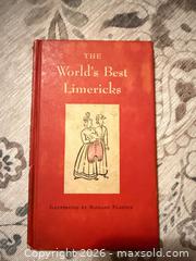 MaxSold Auction: VINTAGE 1951 THE WORLD’S BEST LIMERICKS HARDBACK BOOK  - Warwick Township (Pennsylvania, USA) SELLER MANAGED Estate Sale Online Auction - Crocker Lane
