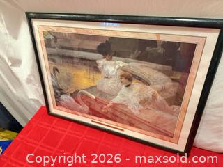 MaxSold Auction: VINTAGE 21”x29” JOSEPH MARIUS THE SWANS MUSEE ROUBAIX FRAMED PRINT   - Warwick Township (Pennsylvania, USA) SELLER MANAGED Estate Sale Online Auction - Crocker Lane