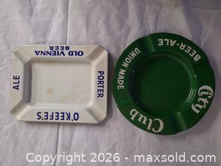 MaxSold Auction: Lot of 8 Vintage Advertising Ceramic & Metal Ashtrays and more - Toronto (Ontario, Canada) PARTNER MANAGED Reseller Online Auction - Queen Street West.