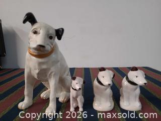MaxSold Auction: Set of 4 Ceramic Dog Figurines, Middle Two Made in Japan - Toronto (Ontario, Canada) PARTNER MANAGED Reseller Online Auction - Queen Street West.